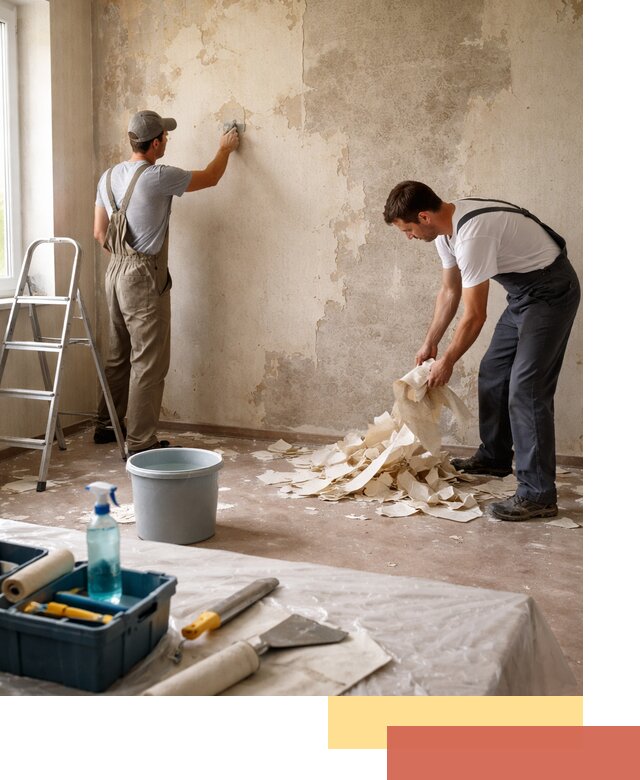 Снятие старых обоев в Улан-Удэ быстро и качественно