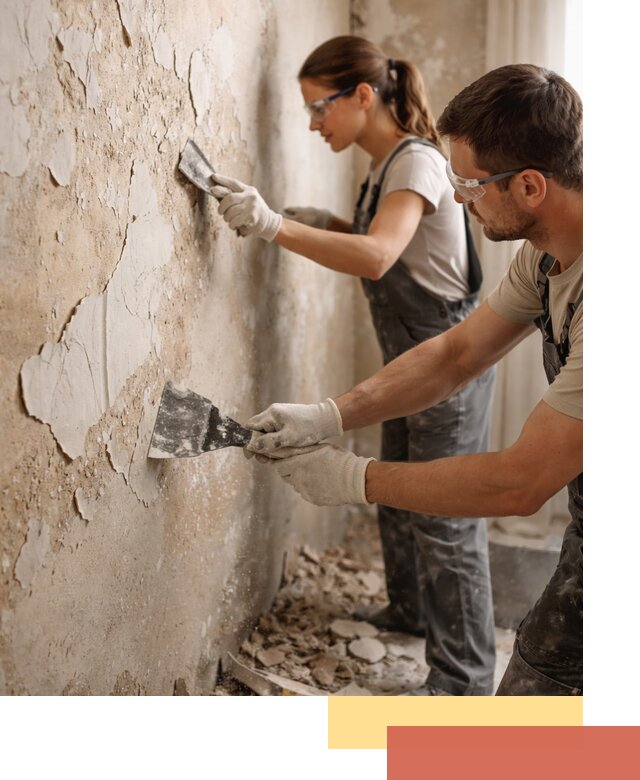 Снятие старой шпаклевки и подготовка поверхностей в Улан-Удэ