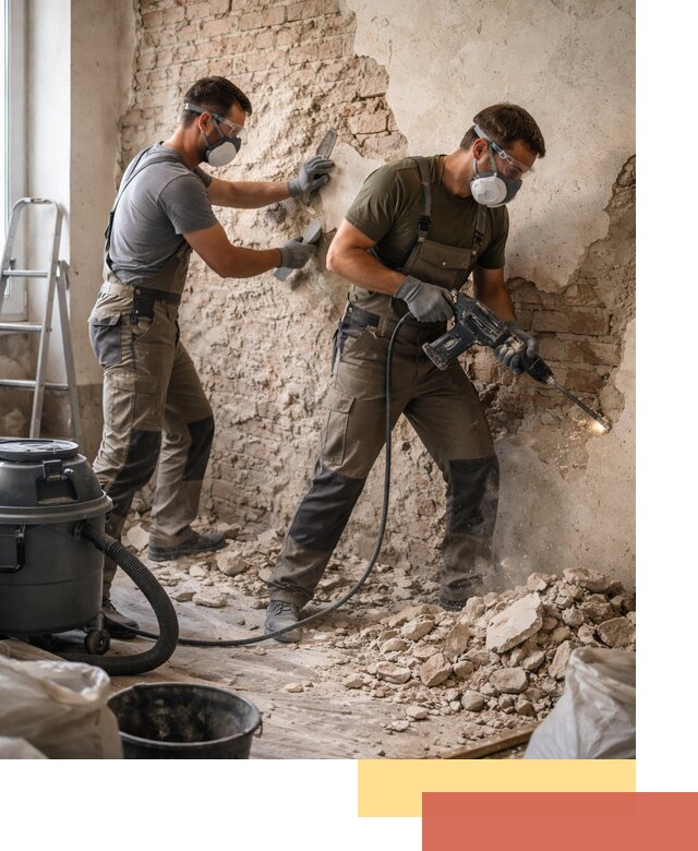 Демонтаж штукатурки со стен в Улан-Удэ быстро и аккуратно