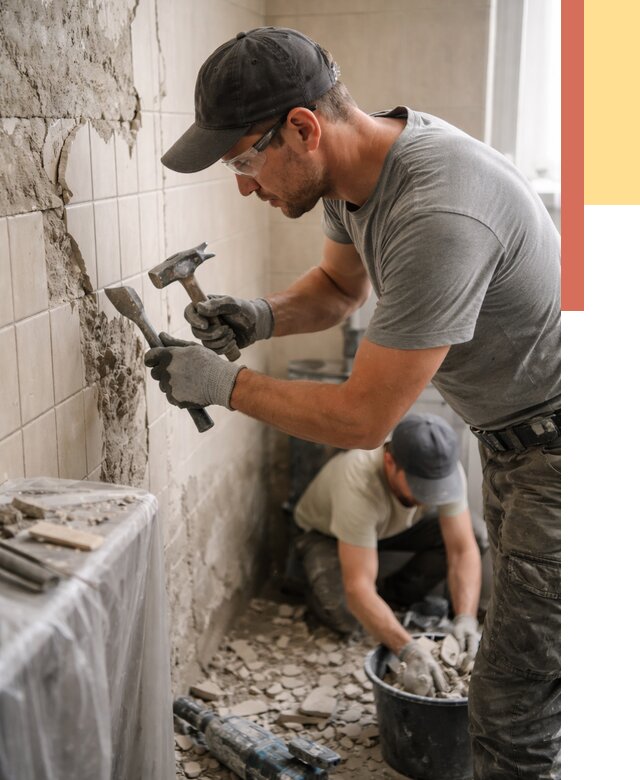 Демонтаж плитки со стен в Улан-Удэ от 871 руб. — быстро и недорого | ОТДЕЛОЧНИК-Лнд