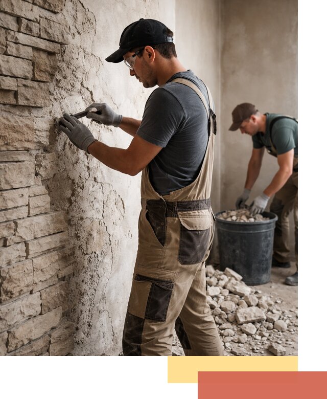 Демонтаж декоративного камня в Улан-Удэ профессионально и безопасно