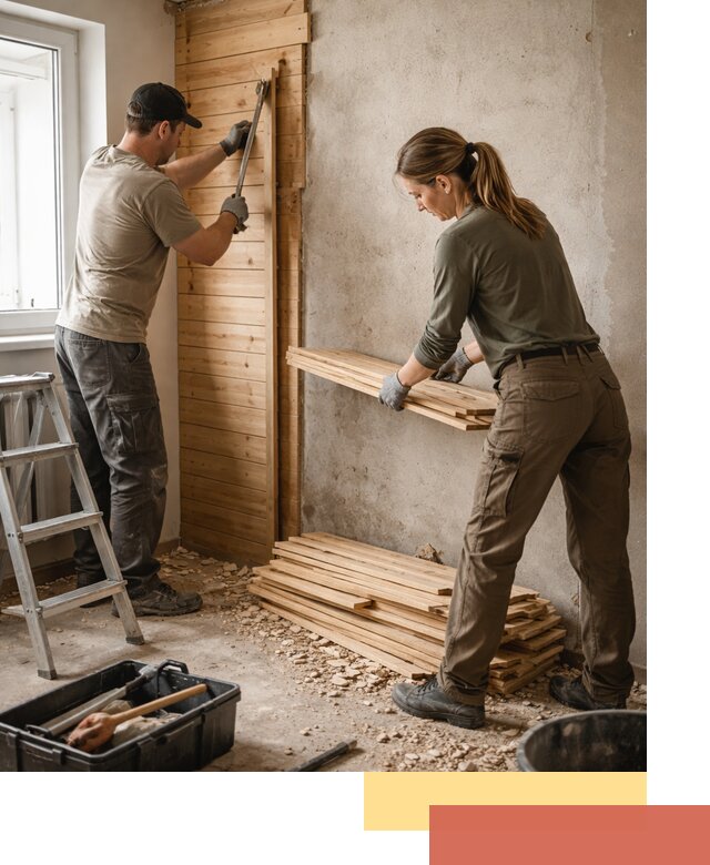 Демонтаж вагонки со стен в Улан-Удэ — профессиональный демонтаж