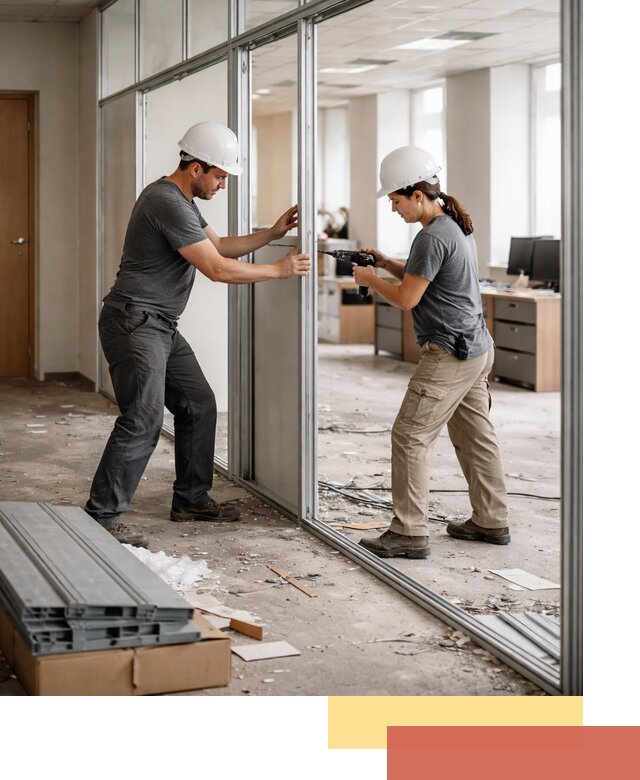 Демонтаж алюминиевых перегородок в Улан-Удэ быстро и аккуратно