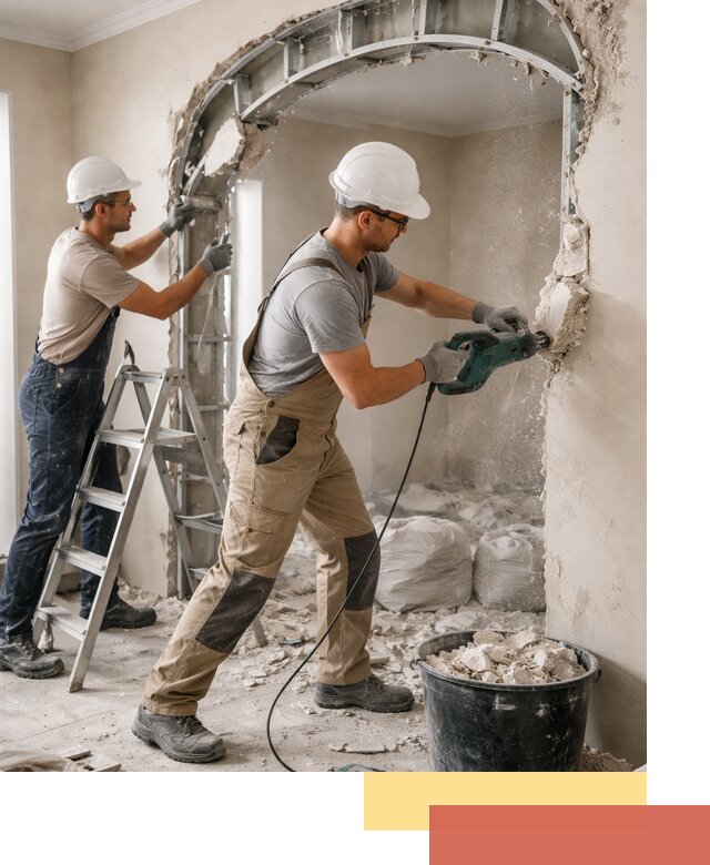 Демонтаж гипсокартонной арки в Улан-Удэ быстро и аккуратно