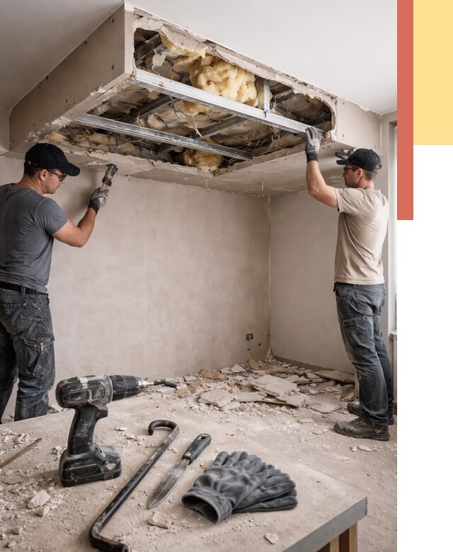 Демонтаж короба из гипсокартона в Улан-Удэ от 1557 руб. — быстро и недорого | ОТДЕЛОЧНИК-Лнд