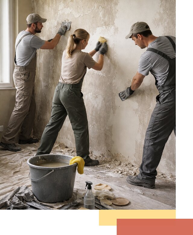 Очистка стен от клея и грунтовки в Улан-Удэ качественно и быстро