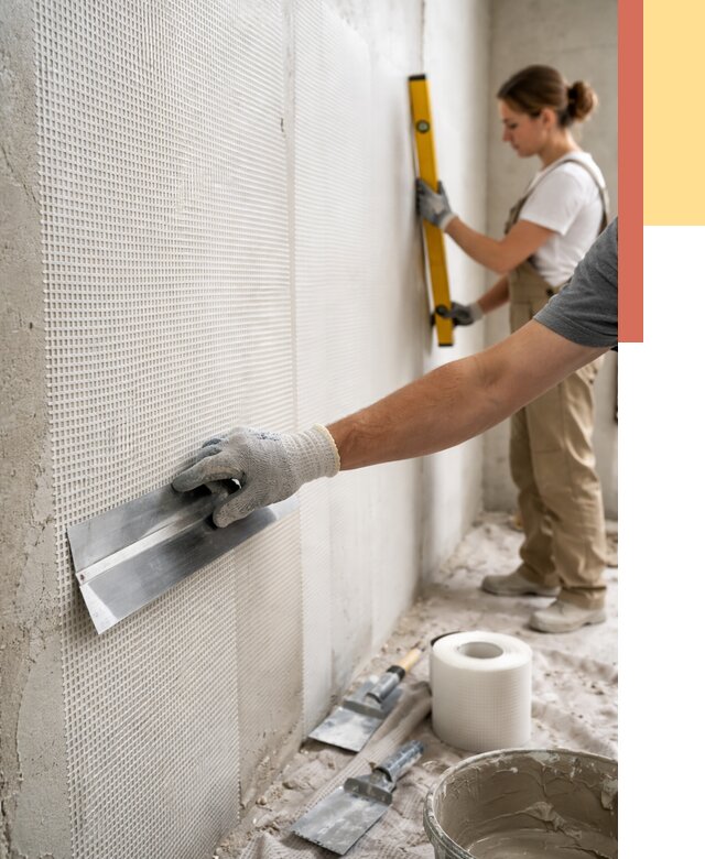 Армирование стен стеклосеткой в Улан-Удэ от 3278 руб. под ключ | ОТДЕЛОЧНИК-Лнд