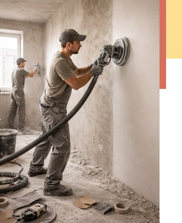 Шлифовка стен в Улан-Удэ от 1229 руб/м2 — быстро и недорого | ОТДЕЛОЧНИК-Лнд