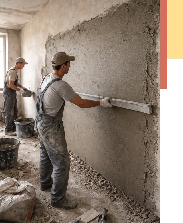 Цементная штукатурка стен в Улан-Удэ от 4609 руб/м2 — быстро и недорого | ОТДЕЛОЧНИК-Лнд