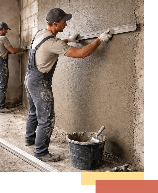 Штукатурка стен цементно-песчаная в Улан-Удэ профессионально
