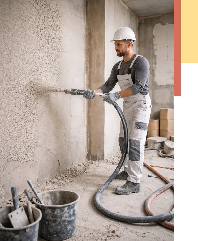 Машинная штукатурка стен в Улан-Удэ под ключ от 6658 руб./м2 | ОТДЕЛОЧНИК-Лнд