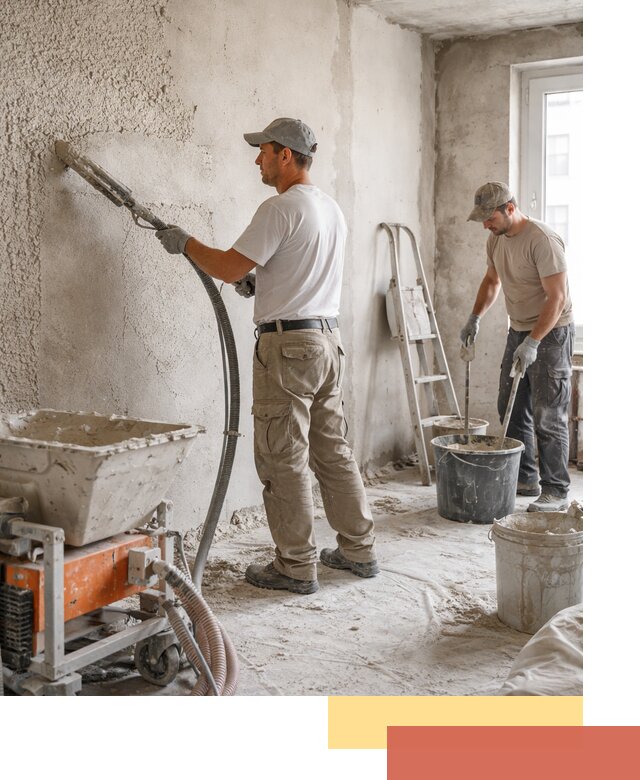 Машинная штукатурка стен в Улан-Удэ — быстро и качественно