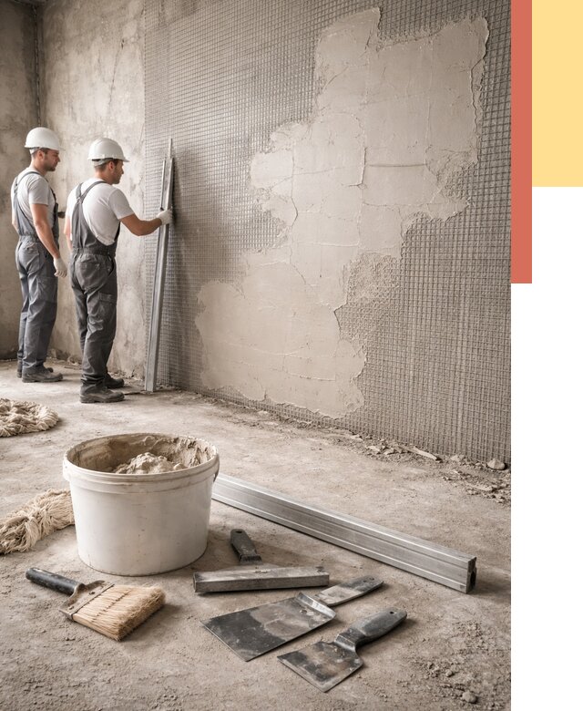 Штукатурка стен по сетке в Улан-Удэ от 5634 руб./м2 — быстро и недорого | ОТДЕЛОЧНИК-Лнд