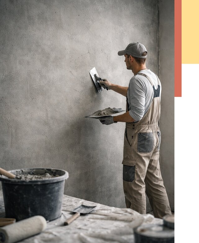 Декоративная штукатурка под бетон в Улан-Удэ от 2561 руб./м² — нанесение под ключ | ОТДЕЛОЧНИК-Лнд