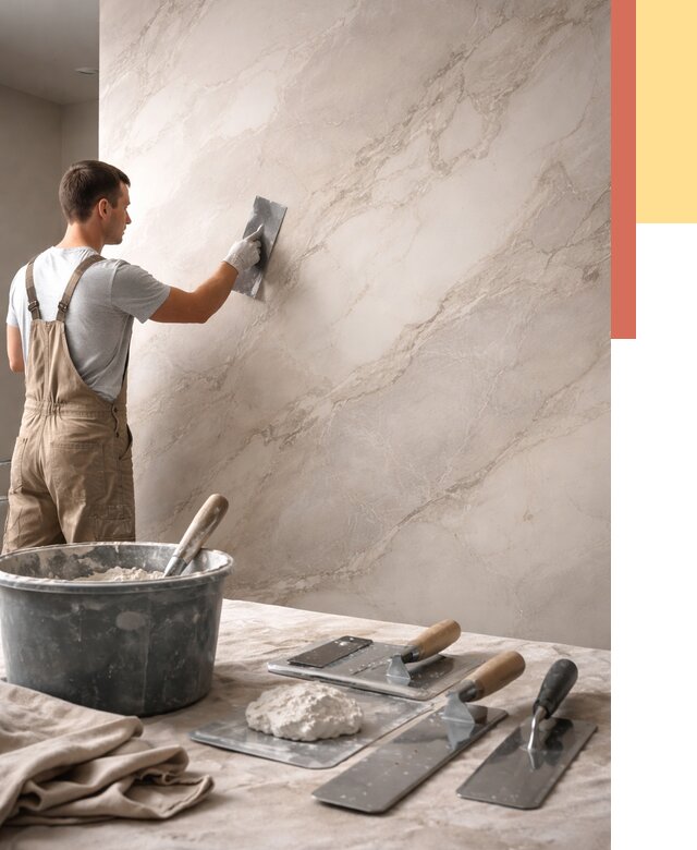 Декоративная штукатурка под мрамор в Улан-Удэ от 2868 руб./м² — быстро и недорого | ОТДЕЛОЧНИК-Лнд