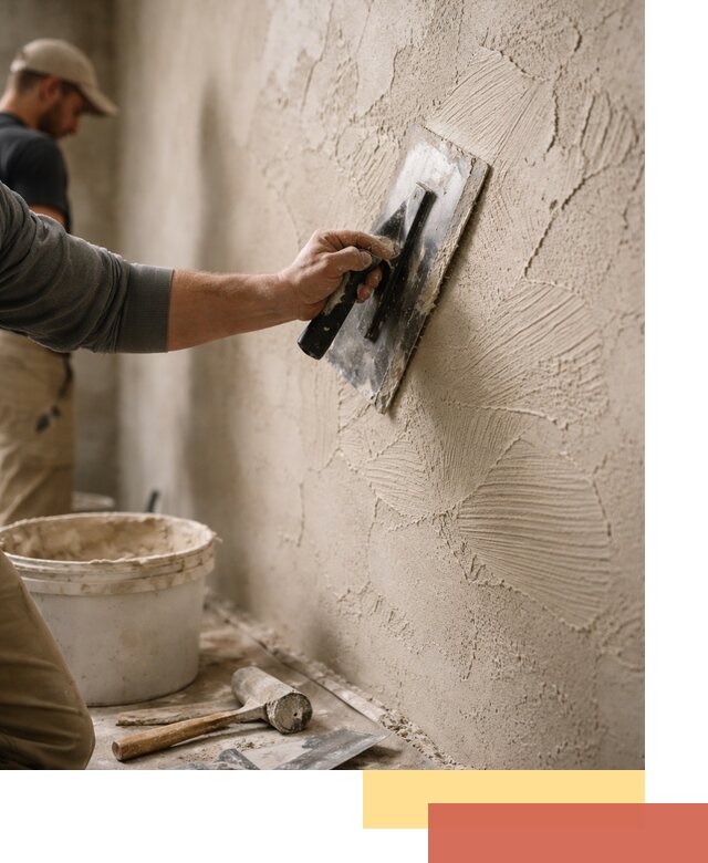 Фактурная штукатурка стен в Улан-Удэ — монтаж, отделка, реставрация