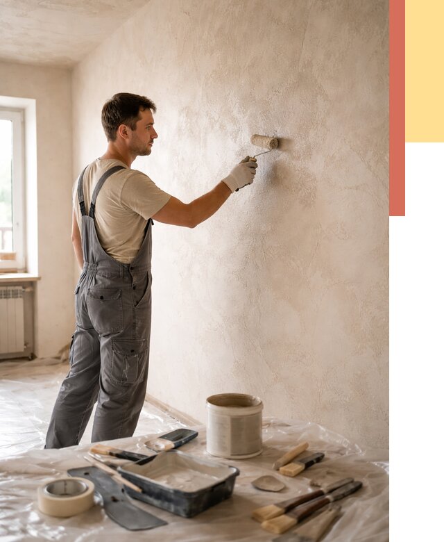 Нанесение лессирующей краски по декоративке в Улан-Удэ от 1793 руб. | ОТДЕЛОЧНИК-Лнд