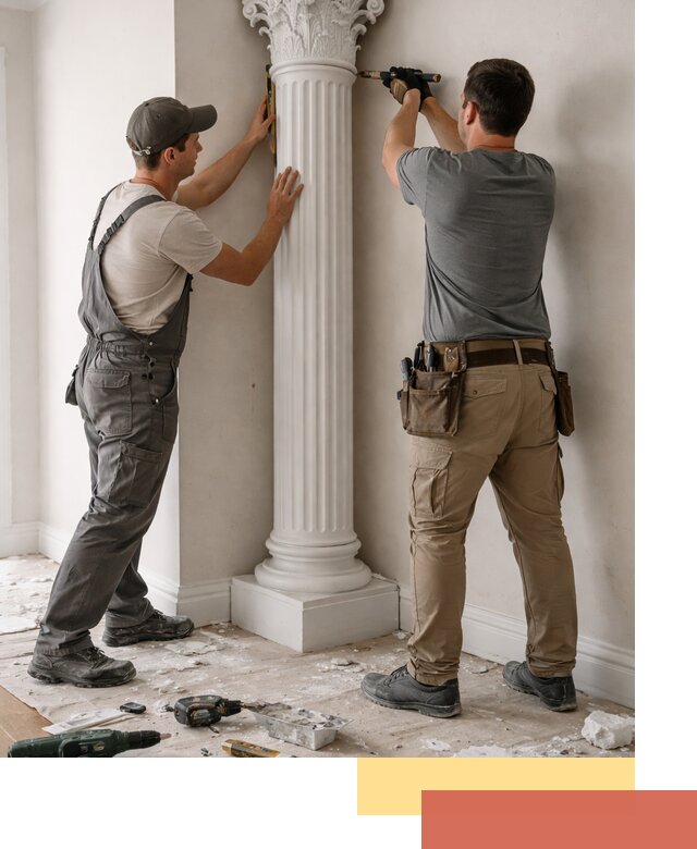 Установка декоративных колонн в Улан-Удэ под ключ