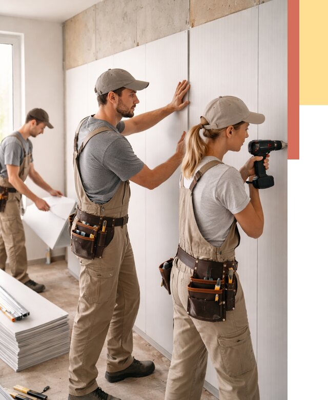 Монтаж ПВХ панелей на стены в Улан-Удэ от 461 руб/м2 — быстро и недорого | ОТДЕЛОЧНИК-Лнд