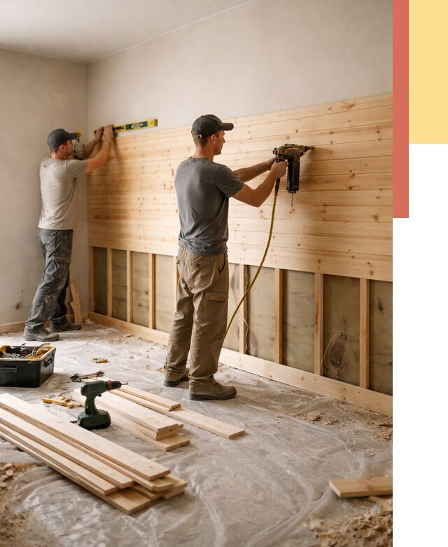 Монтаж деревянной вагонки на стены в Улан-Удэ от 7682 руб. | Услуги монтажа вагонки | ОТДЕЛОЧНИК-Лнд