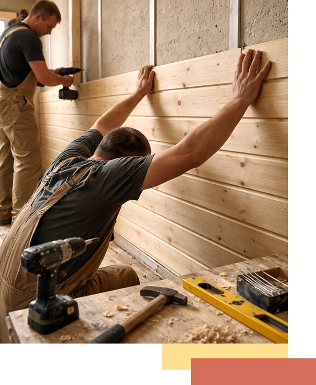 Монтаж деревянной вагонки на стены в Улан-Удэ быстро и качественно