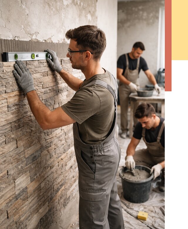 Монтаж искусственного камня в Улан-Удэ от 4609 руб. под ключ | ОТДЕЛОЧНИК-Лнд