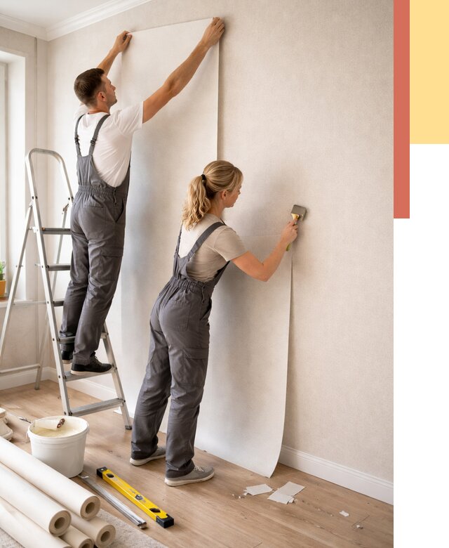 Поклейка флизелиновых обоев в Улан-Удэ от 6146 руб. | Быстро и недорого — ОТДЕЛОЧНИК-Лнд