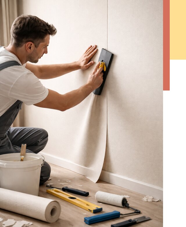 Поклейка виниловых обоев в Улан-Удэ от 4609 руб. | Быстро и недорого — ОТДЕЛОЧНИК-Лнд