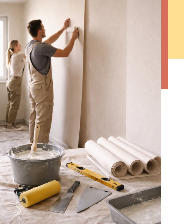 Поклейка бумажных обоев в Улан-Удэ от 5634 руб./м2 — быстро и недорого | ОТДЕЛОЧНИК-Лнд