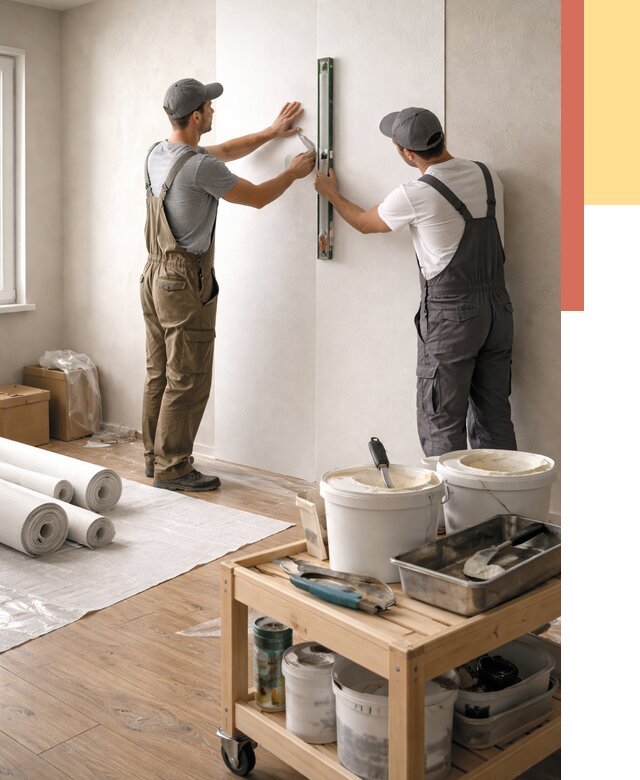 Поклейка стеклообоев в Улан-Удэ от 6658 руб. за м2 — быстро и недорого | ОТДЕЛОЧНИК-Лнд