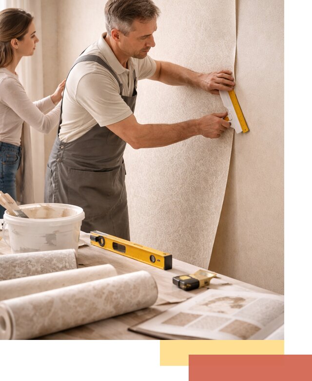 Поклейка обоев с подбором рисунка в Улан-Удэ