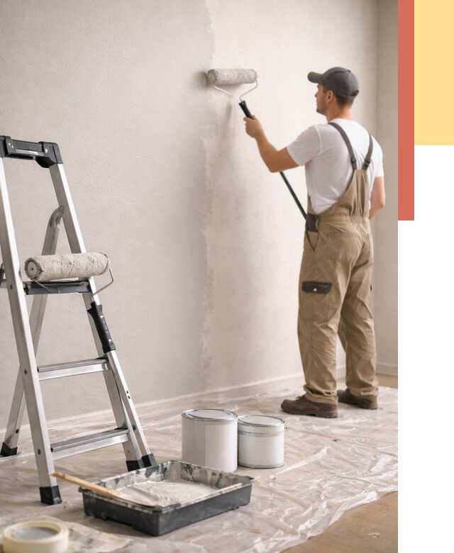 Покраска стен латексной краской в Улан-Удэ от 4609 руб. за м2 | ОТДЕЛОЧНИК-Лнд