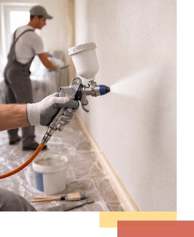 Покраска стен краскопультом в Улан-Удэ быстро и качественно