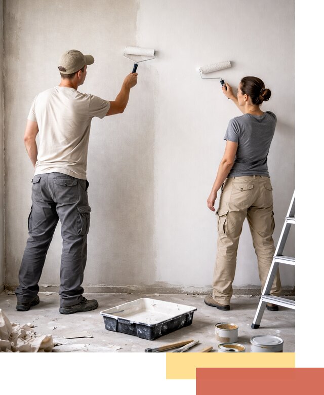 Окраска стен по стеклохолсту в Улан-Удэ качественно и долговечно