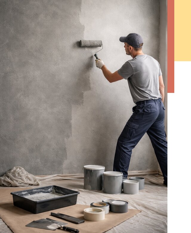 Покраска стен под бетон в Улан-Удэ от 666 руб. за м2 — быстро и недорого | ОТДЕЛОЧНИК-Лнд