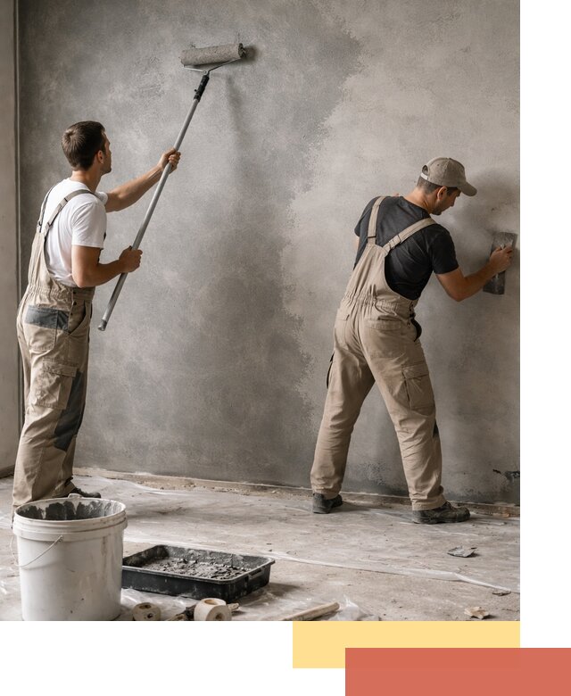 Покраска стен под бетон в Улан-Удэ профессионально и недорого