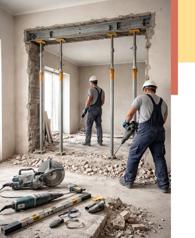 Прорезка проема в стене в Улан-Удэ от 4609 руб. — быстро и недорого | ОТДЕЛОЧНИК-Лнд