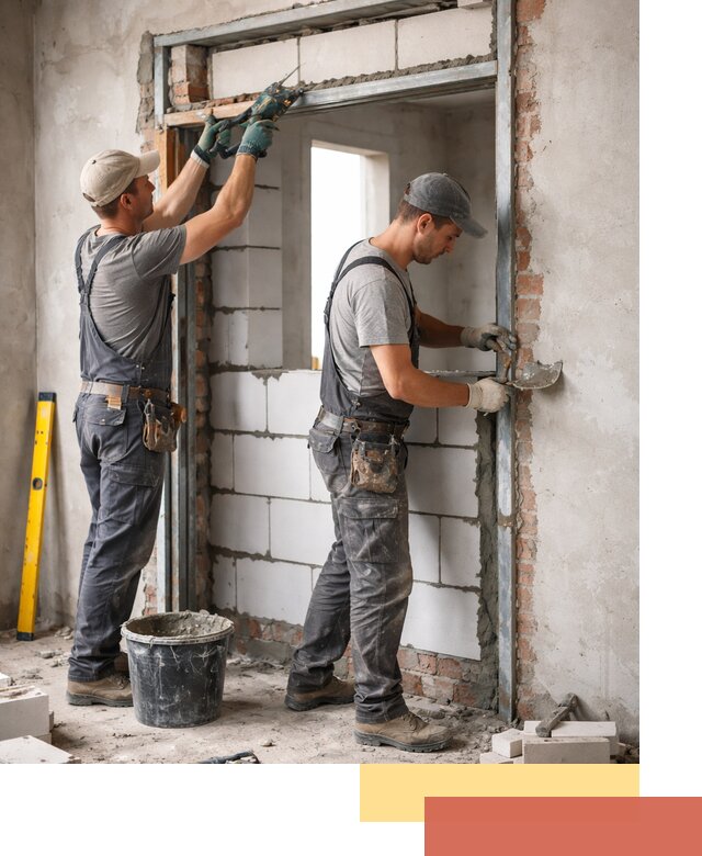 Закладка дверного проема под ключ в Улан-Удэ: демонтаж, монтаж, отделка