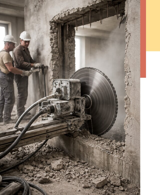 Алмазная резка проемов в Улан-Удэ от 4609 руб. быстро и недорого | ОТДЕЛОЧНИК-Лнд