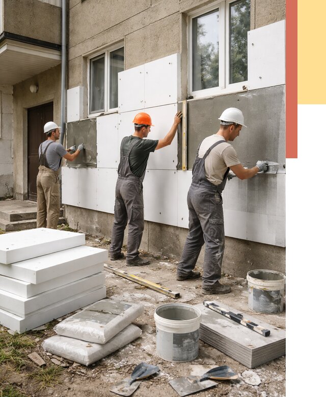 Утепление стен пенопластом в Улан-Удэ от 1793 руб. — недорого и под ключ | ОТДЕЛОЧНИК-Лнд