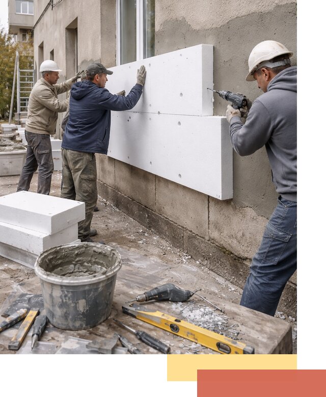 Утепление наружных стен пенопластом в Улан-Удэ