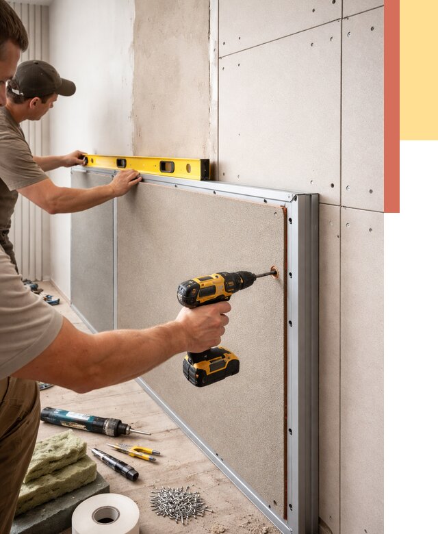 Шумоизоляция стен панелями ЗИПС в Улан-Удэ от 2253 руб./м² под ключ | ОТДЕЛОЧНИК-Лнд