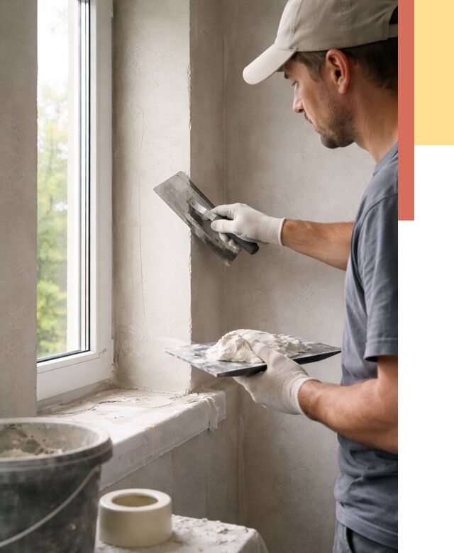 Штукатурка откосов в Улан-Удэ от 4609 руб/м² — услуги и выравнивание под ключ | ОТДЕЛОЧНИК-Лнд