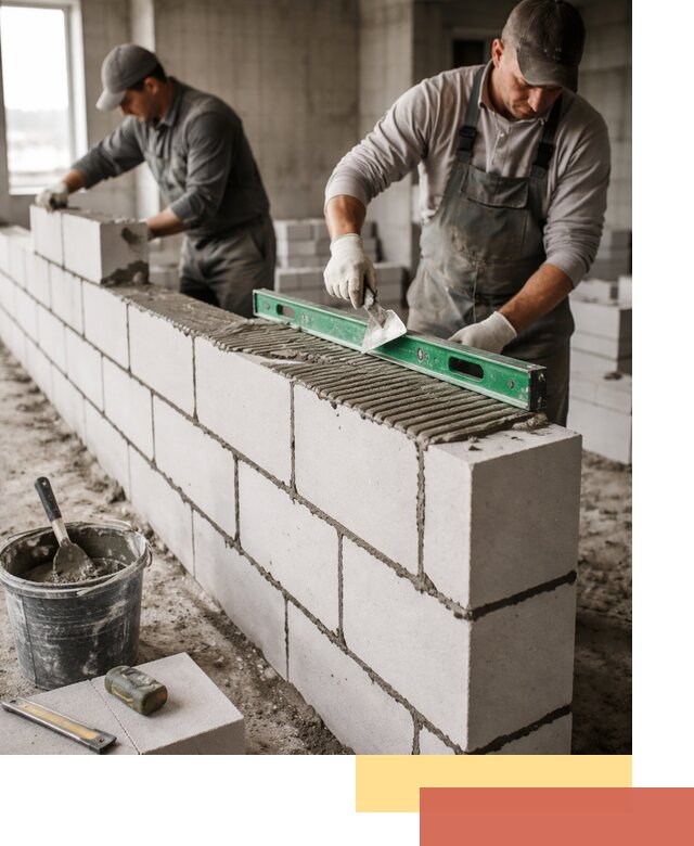 Кладка перегородок из газобетона в Улан-Удэ быстро и качественно