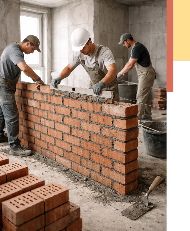 Кладка перегородок из кирпича в Улан-Удэ от 3585 руб. за м² | ОТДЕЛОЧНИК-Лнд