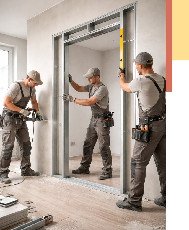 Устройство дверного проема в перегородке в Улан-Удэ от 4609 руб. под ключ | ОТДЕЛОЧНИК-Лнд