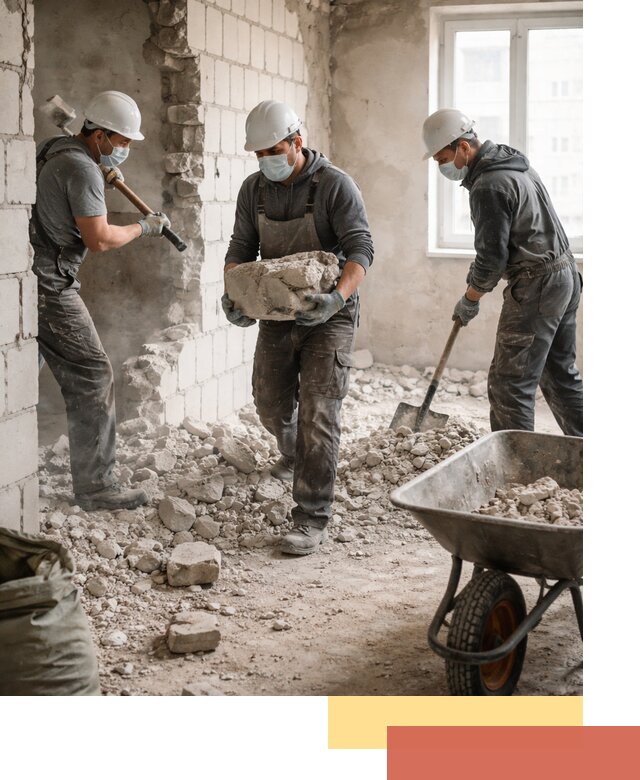 Демонтаж блочных перегородок в Улан-Удэ быстро и аккуратно