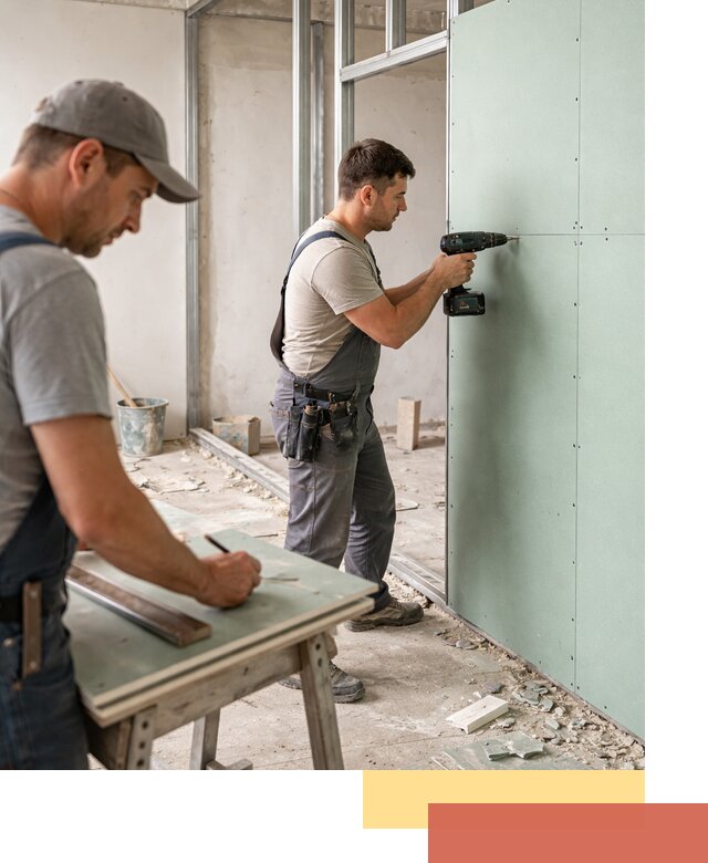 Перегородки из влагостойкого гипсокартона под ключ в Улан-Удэ