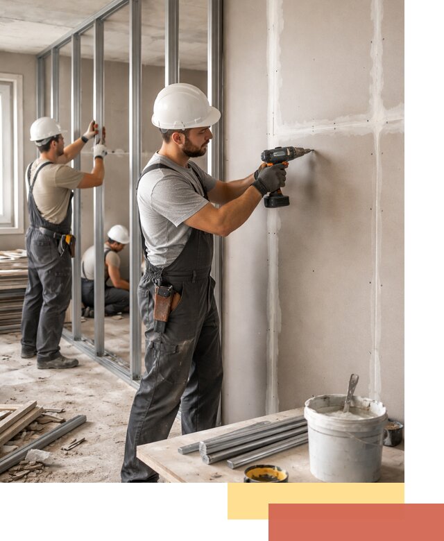 Перегородки из огнестойкого гипсокартона в Улан-Удэ под ключ