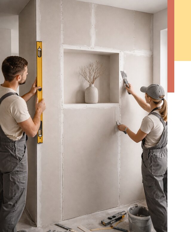 Перегородка из гипсокартона с нишей в Улан-Удэ от 3329 руб. под ключ | ОТДЕЛОЧНИК-Лнд